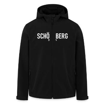 Schöneberg - Berlin - Deutschland - Recycelte Männer Softshell-Jacke von Stanley/Stella - Schwarz - Vorne - AI Model Male 185 light (185cm)