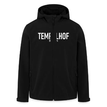 Tempelhof - Berlin - Deutschland - Recycelte Männer Softshell-Jacke von Stanley/Stella - Schwarz - Vorne - AI Model Male 185 light (185cm)