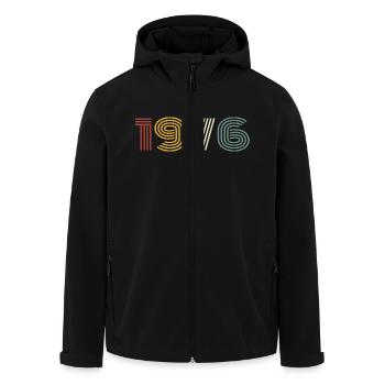 1976 Retro Style 1976 Birthday 1976 Vintage - Men’s Recycled Softshell Jacket by Stanley/Stella - black - Front - AI Model Male 185 light (185cm)
