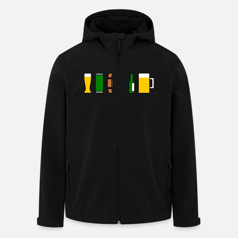 Bier - Recycelte Männer Softshell-Jacke von Stanley/Stella - Schwarz