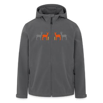 Deer stand together vekt - Men’s Recycled Softshell Jacket by Stanley/Stella - black - Front - AI Model Male 185 light (185cm)