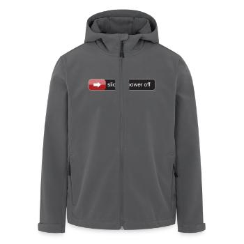 slide to power off baby - Recycelte Männer Softshell-Jacke von Stanley/Stella - Schwarz - Vorne - AI Model Male 185 light (185cm)