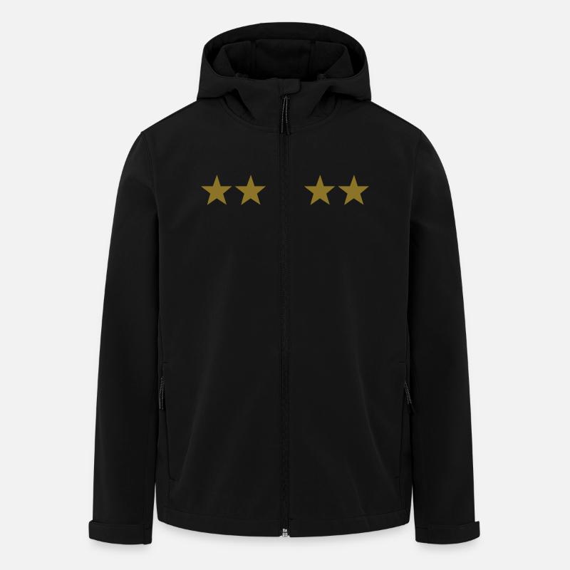 stars - Veste softshell homme en polyester recyclé Stanley/Stella - noir