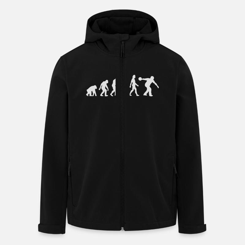 L'évolution des bowling - Veste softshell homme en polyester recyclé Stanley/Stella - noir