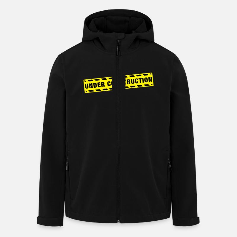 under_construction_de2 - Veste softshell homme en polyester recyclé Stanley/Stella - noir