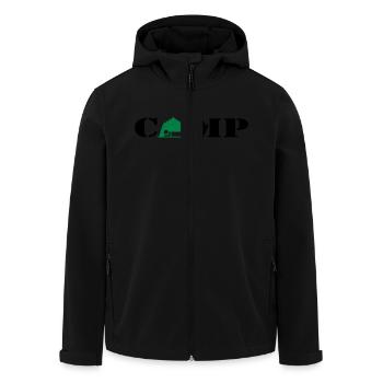 camp_2c - Recycelte Männer Softshell-Jacke von Stanley/Stella - Schwarz - Vorne - AI Model Male 185 light (185cm)