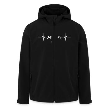 Végétalien - Veste softshell homme en polyester recyclé Stanley/Stella - noir - Devant - AI Model Male 185 light (185cm)