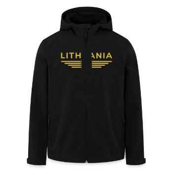 Litauen T-Shirt – Stolz und Stil - Recycelte Männer Softshell-Jacke von Stanley/Stella - Schwarz - Vorne - AI Model Male 185 light (185cm)