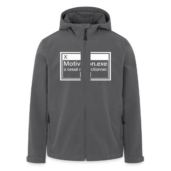 Motivation Geek Gamer Gaming Humor - Men’s Recycled Softshell Jacket by Stanley/Stella - anthracite - Front - AI Model Male 185 light (185cm)