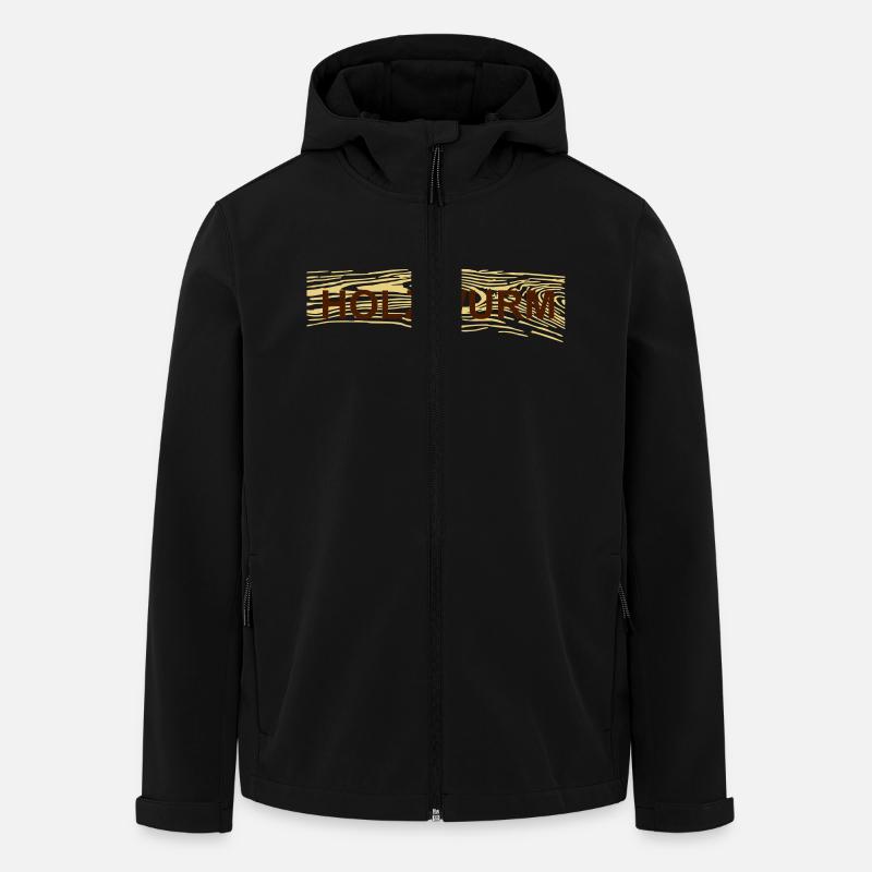 Holzwurm - Recycelte Männer Softshell-Jacke von Stanley/Stella - Schwarz