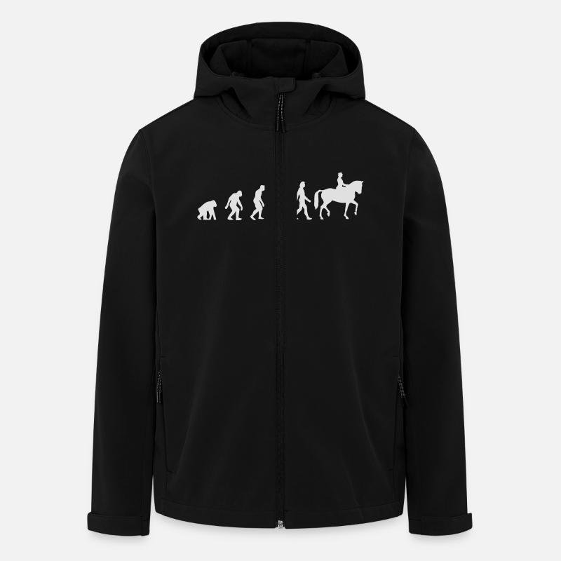 The Evolution Of Riding - Men’s Recycled Softshell Jacket by Stanley/Stella - black