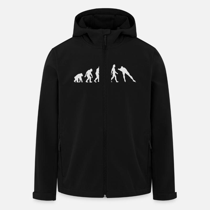 Die Evolution des Skates - Recycelte Männer Softshell-Jacke von Stanley/Stella - Schwarz