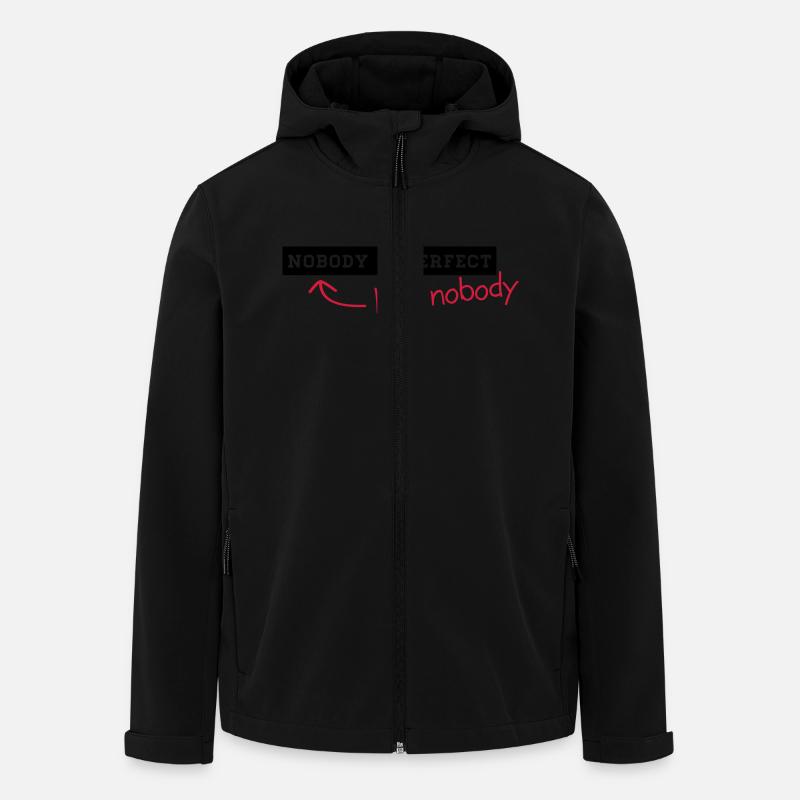 nobody_is_perfect__f2 - Men’s Recycled Softshell Jacket by Stanley/Stella - black