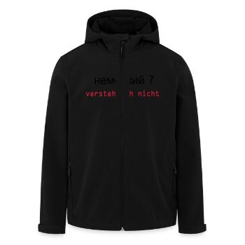 russisch - Recycelte Männer Softshell-Jacke von Stanley/Stella - Schwarz - Vorne - AI Model Male 185 light (185cm)