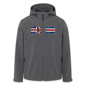 Iceland Flag Logo - Recycelte Männer Softshell-Jacke von Stanley/Stella - Anthrazit - Vorne - AI Model Male 185 light (185cm)
