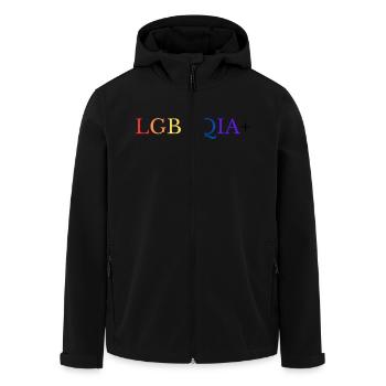 LGBTQIA+ - Men’s Recycled Softshell Jacket by Stanley/Stella - black - Front - AI Model Male 185 light (185cm)