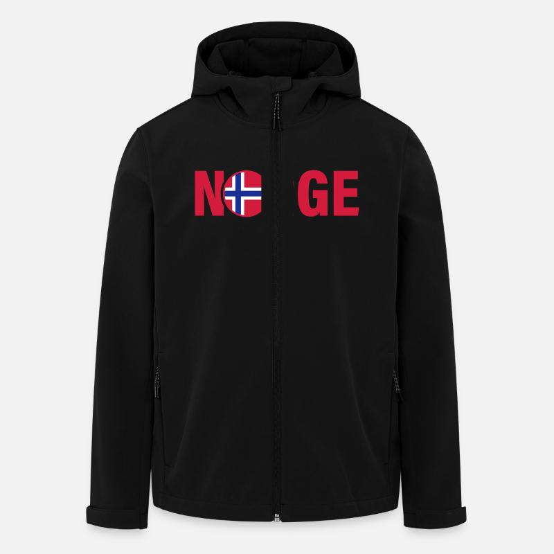 Norvège Drapeau Norvège - Veste softshell homme en polyester recyclé Stanley/Stella - noir