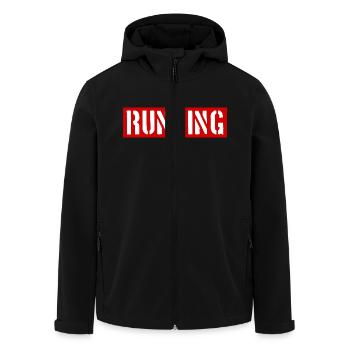 Marathon - Course à pied - Jogging - Coureur - Veste softshell homme en polyester recyclé Stanley/Stella - noir - Devant - AI Model Male 185 light (185cm)
