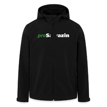 proSarrazin - Recycelte Männer Softshell-Jacke von Stanley/Stella - Schwarz - Vorne - AI Model Male 185 light (185cm)