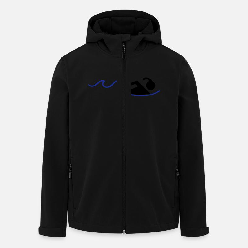 schwimmerin - Recycelte Männer Softshell-Jacke von Stanley/Stella - Schwarz