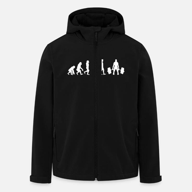 Evolution Weight Lifting - Recycelte Männer Softshell-Jacke von Stanley/Stella - Schwarz