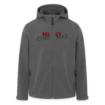 merry christmas - Men’s Recycled Softshell Jacket by Stanley/Stella - black - Front - AI Model Male 185 light (185cm)