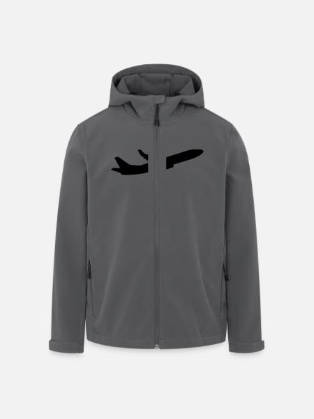 flugzeug_1__f1 - Men’s Recycled Softshell Jacket by Stanley/Stella - black