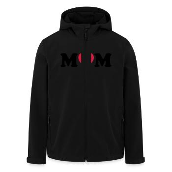 Mom heart - Men’s Recycled Softshell Jacket by Stanley/Stella - black - Front - AI Model Male 185 light (185cm)