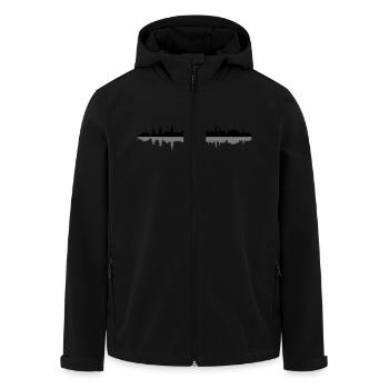 Skyline - Stockholm - Recycelte Männer Softshell-Jacke von Stanley/Stella - Schwarz - Vorne - AI Model Male 185 light (185cm)