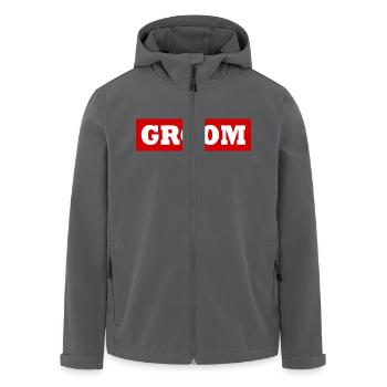 Groom - Recycelte Männer Softshell-Jacke von Stanley/Stella - Schwarz - Vorne - AI Model Male 185 light (185cm)