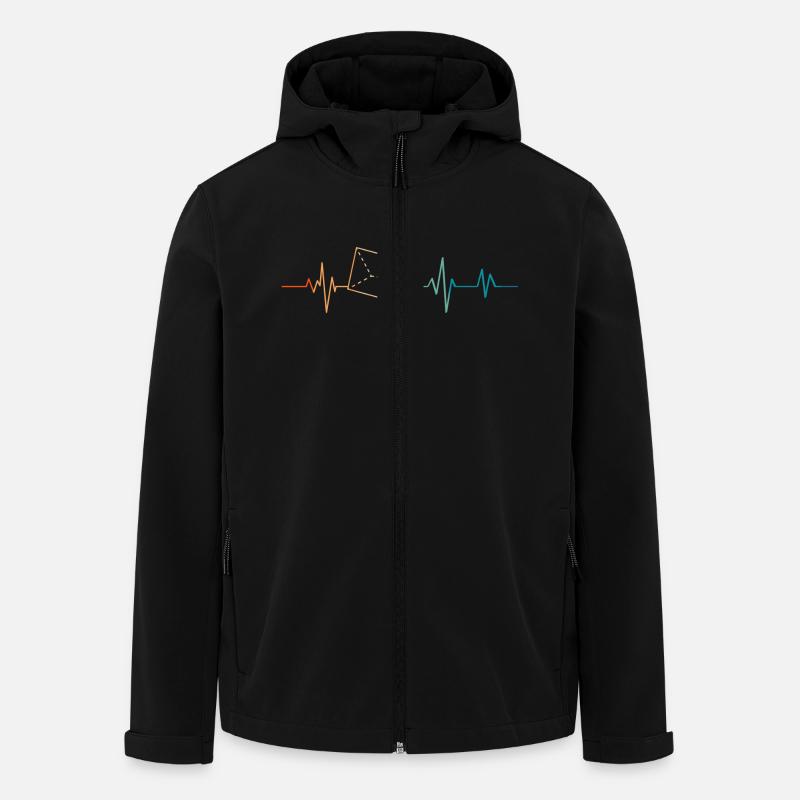 Retro Heartbeat Prisma - Recycelte Männer Softshell-Jacke von Stanley/Stella - Schwarz