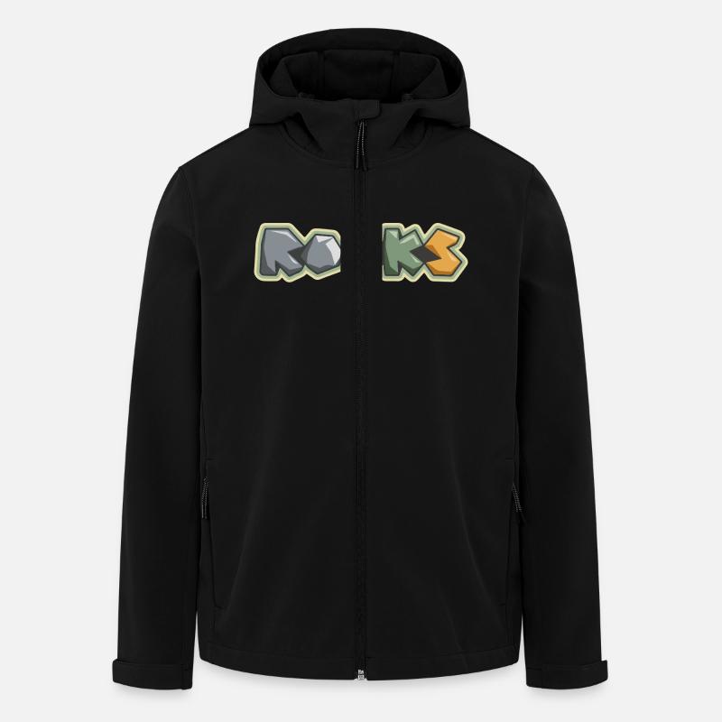 FELSEN - Recycelte Männer Softshell-Jacke von Stanley/Stella - Schwarz