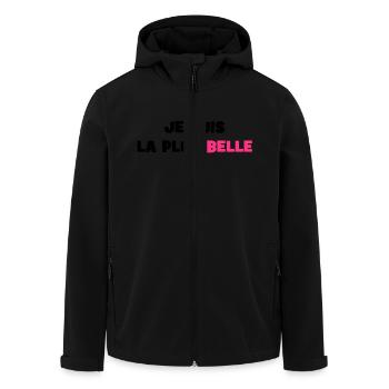 I am the most beautiful - Men’s Recycled Softshell Jacket by Stanley/Stella - black - Front - AI Model Male 185 light (185cm)