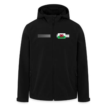 Banner & Flag Wales - Men’s Recycled Softshell Jacket by Stanley/Stella - black - Front - AI Model Male 185 light (185cm)