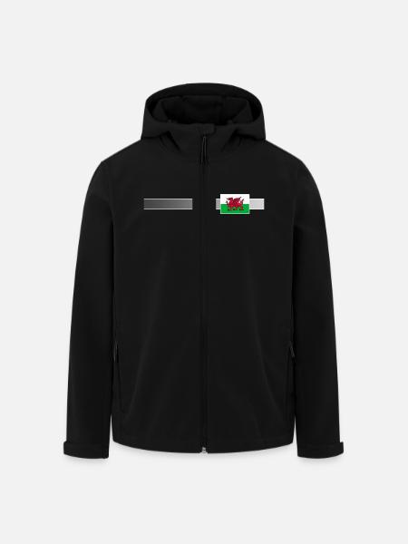 Banner & Flagge Wales - Recycelte Männer Softshell-Jacke von Stanley/Stella - Schwarz
