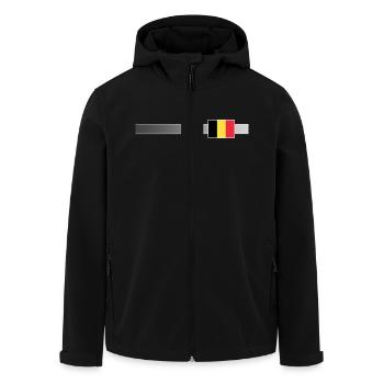 Banner & Flag Belgium - Men’s Recycled Softshell Jacket by Stanley/Stella - black - Front - AI Model Male 185 light (185cm)