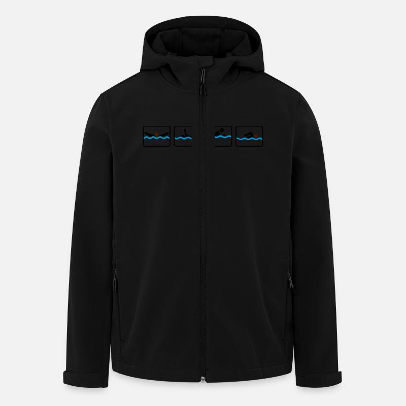 swimming - Recycelte Männer Softshell-Jacke von Stanley/Stella - Schwarz