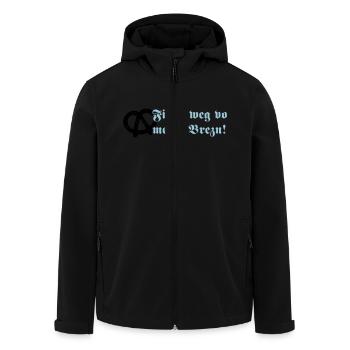 Finga weg vo meina Brezn! - Recycelte Männer Softshell-Jacke von Stanley/Stella - Schwarz - Vorne - AI Model Male 185 light (185cm)