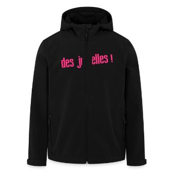 des jumelles ! - Veste softshell homme en polyester recyclé Stanley/Stella - noir - Devant - AI Model Male 185 light (185cm)