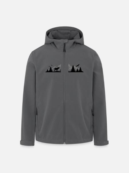 Landschaft - Schweden, Norwegen - Recycelte Männer Softshell-Jacke von Stanley/Stella - Schwarz