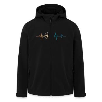 Battement de coeur rétro boussole - Veste softshell homme en polyester recyclé Stanley/Stella - noir - Devant - AI Model Male 185 light (185cm)
