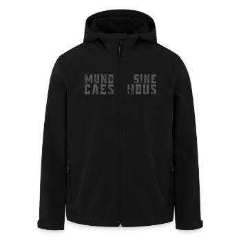 Mundus Sine Caesaribus Quote Latin - Men’s Recycled Softshell Jacket by Stanley/Stella - black - Front - AI Model Male 185 light (185cm)