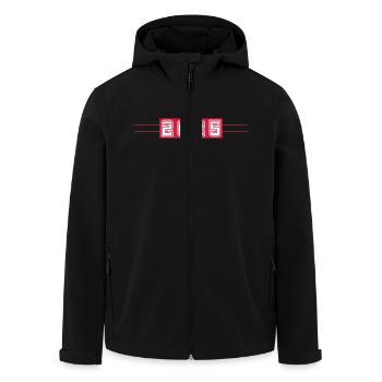 2025 Jahr - Recycelte Männer Softshell-Jacke von Stanley/Stella - Schwarz - Vorne - AI Model Male 185 light (185cm)