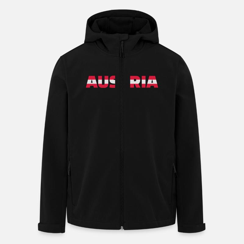 Österreich - Recycelte Männer Softshell-Jacke von Stanley/Stella - Schwarz