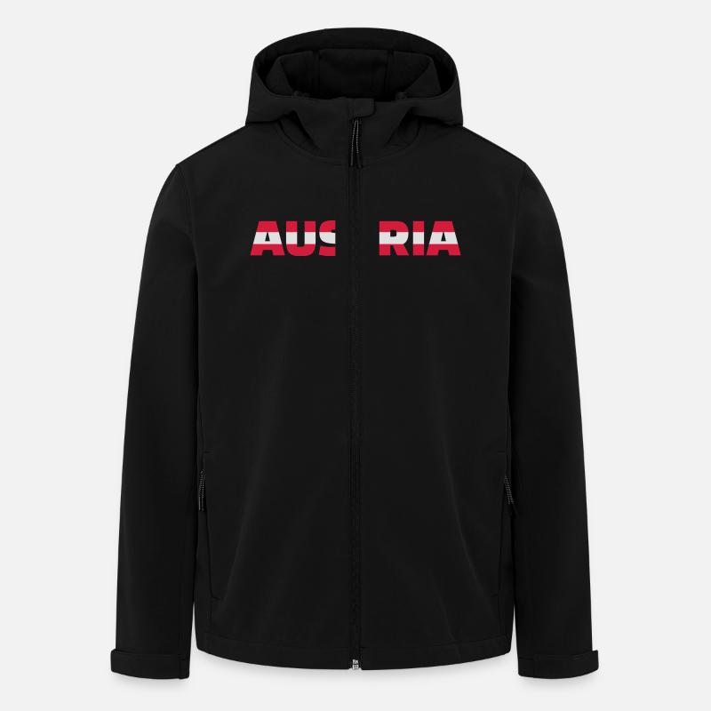 Österreich - Recycelte Männer Softshell-Jacke von Stanley/Stella - Schwarz
