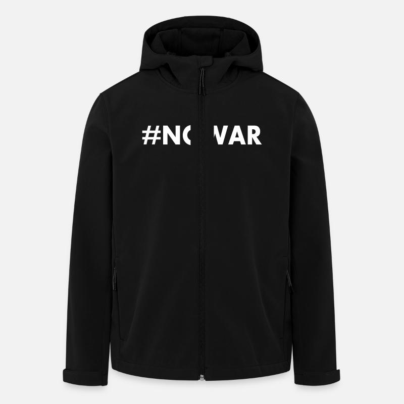 No war - Veste softshell homme en polyester recyclé Stanley/Stella - noir