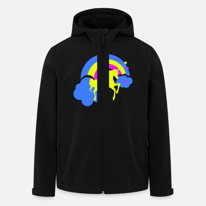 einhorn regenbogen - Veste softshell homme en polyester recyclé Stanley/Stella - noir