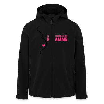 Hebamme - Recycelte Männer Softshell-Jacke von Stanley/Stella - Schwarz - Vorne - AI Model Male 185 light (185cm)
