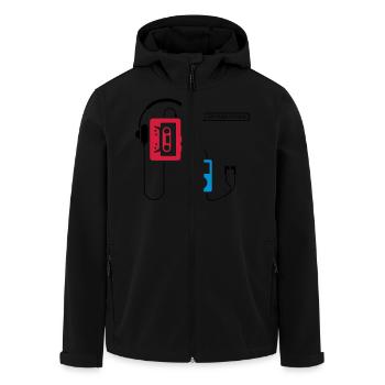 POD 3 - Men’s Recycled Softshell Jacket by Stanley/Stella - black - Front - AI Model Male 185 light (185cm)