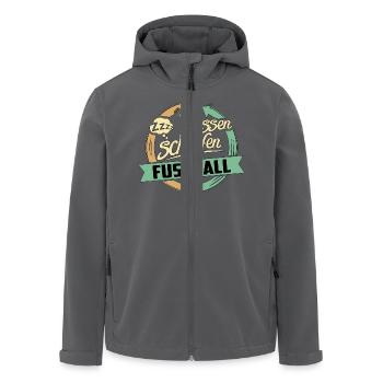 Sport Design Fussball RAHMENLOS Geschenk Hobby - Recycelte Männer Softshell-Jacke von Stanley/Stella - Schwarz - Vorne - AI Model Male 185 light (185cm)